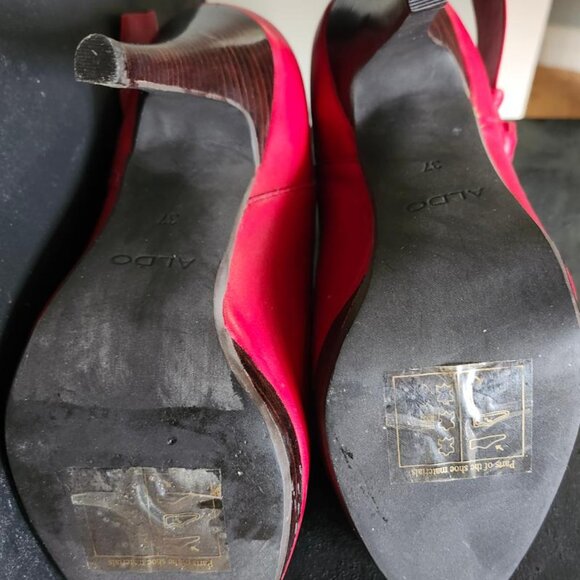 Aldo Ankle Boots Red - Picture 5 of 5